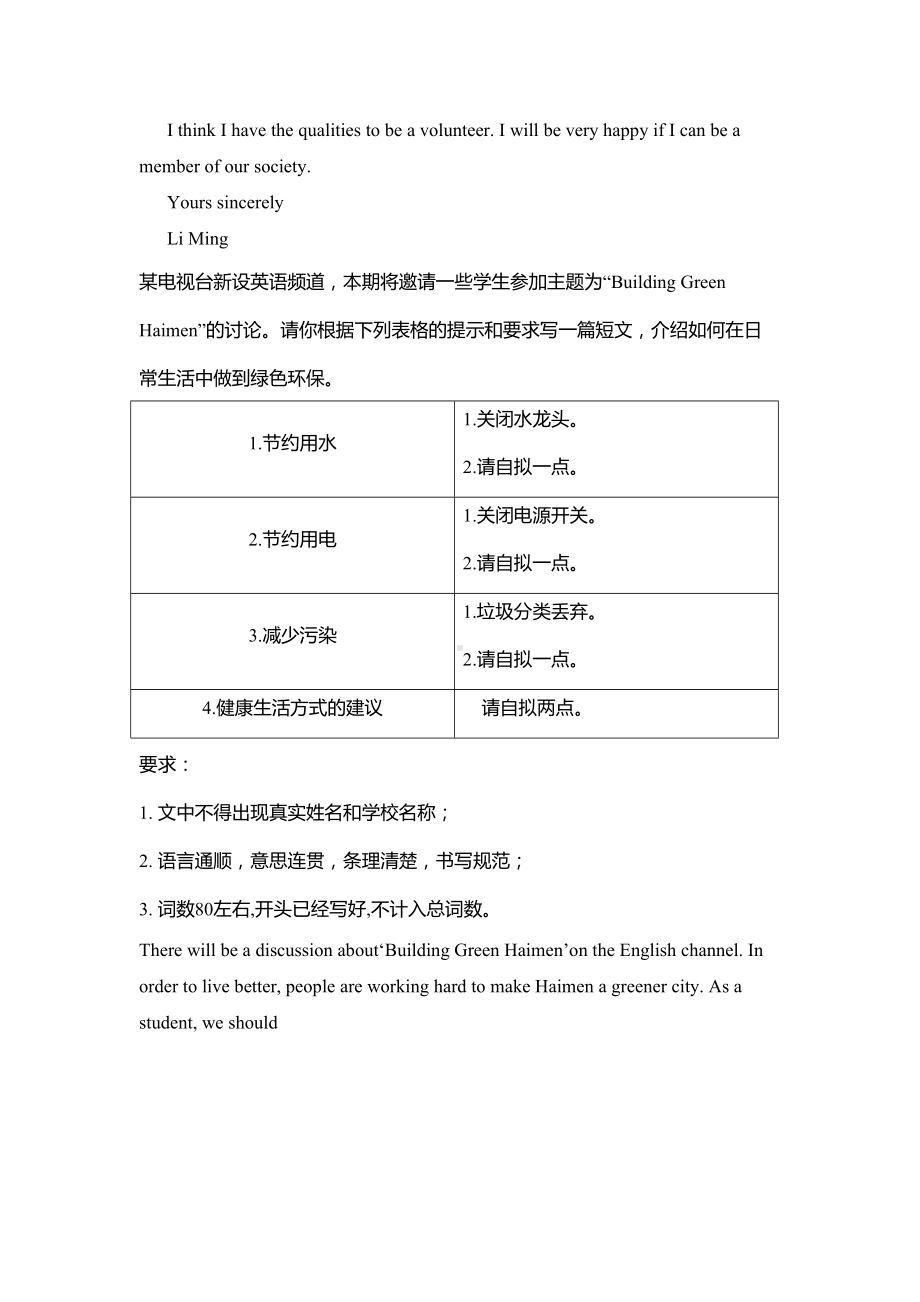 八年级英语下册书面表达期末专项复习范文汇总(含答案)(DOC 13页).docx_第3页