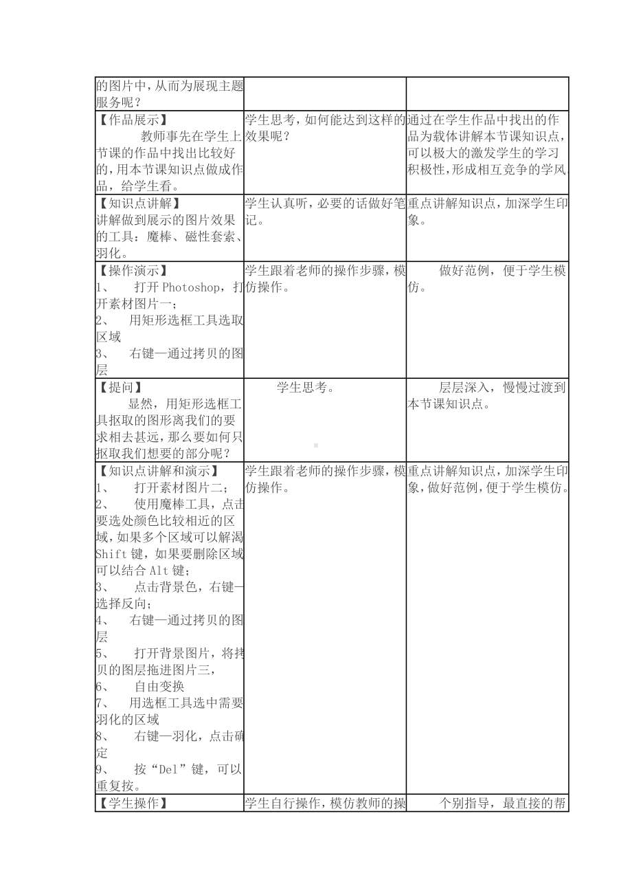 抠图工具的简单应用教学设计.doc_第2页