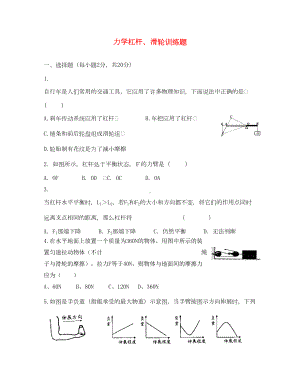 八年级物理下册-杠杆与滑轮测试题-沪科版(DOC 10页).doc