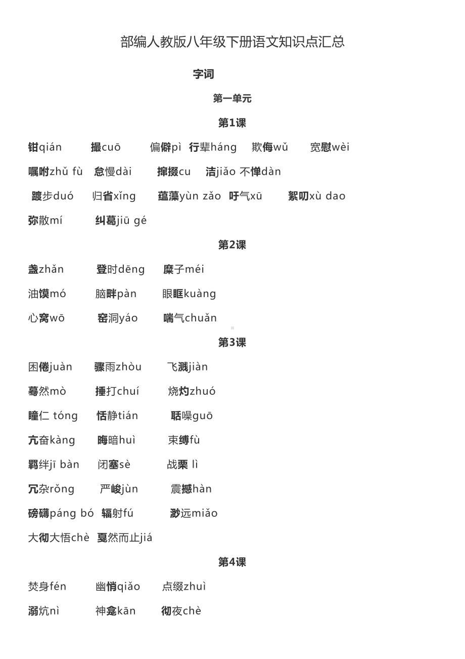 八年级下册语文知识点汇总(DOC 57页).docx_第1页