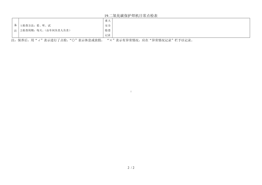 19.二氧化碳保护焊机日常点检表参考模板范本.doc_第2页