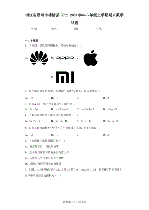 浙江省湖州市德清县2022-2023学年八年级上学期期末数学试题.pdf