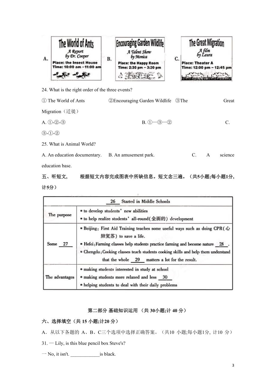 四川省成都市2021届中考英语试卷(DOC 16页).doc_第3页