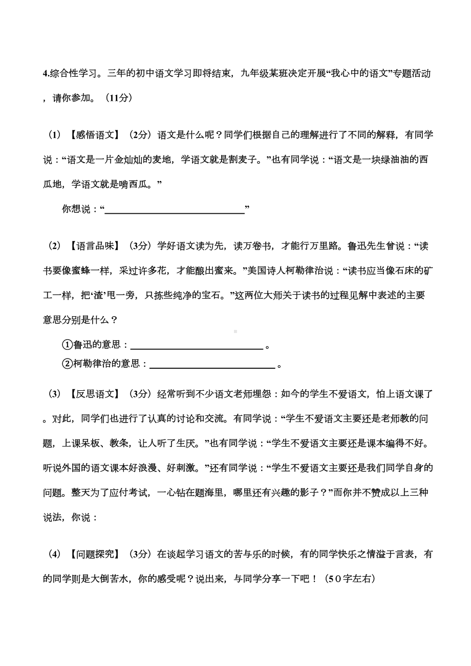 安徽省中考语文模拟试题(DOC 11页).docx_第3页