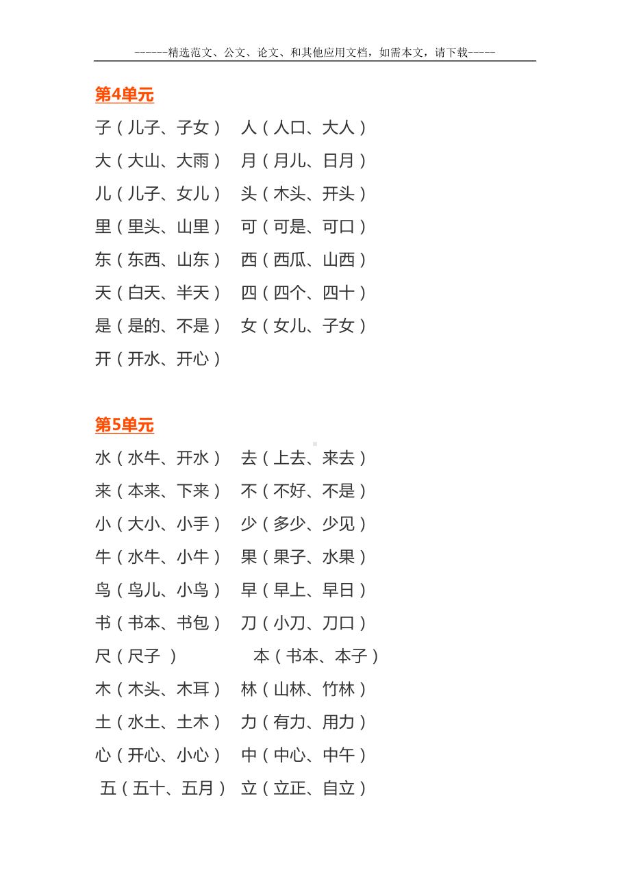 小学一年级语文上册知识点汇总(DOC 17页).doc_第3页