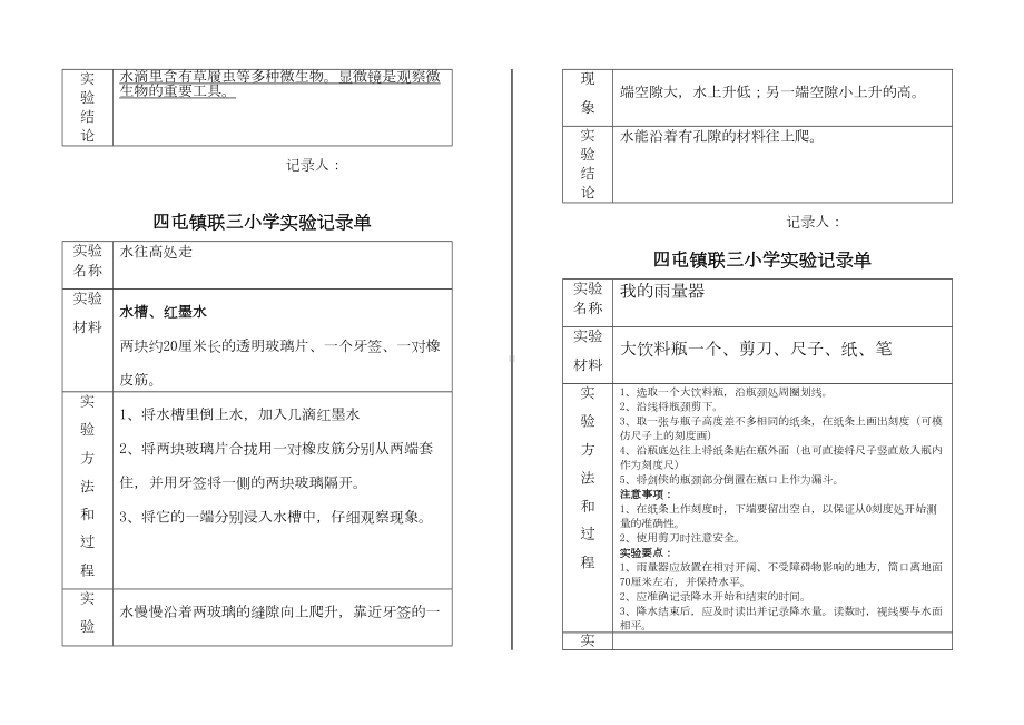 小学科学实验记录单资料(DOC 23页).doc_第3页