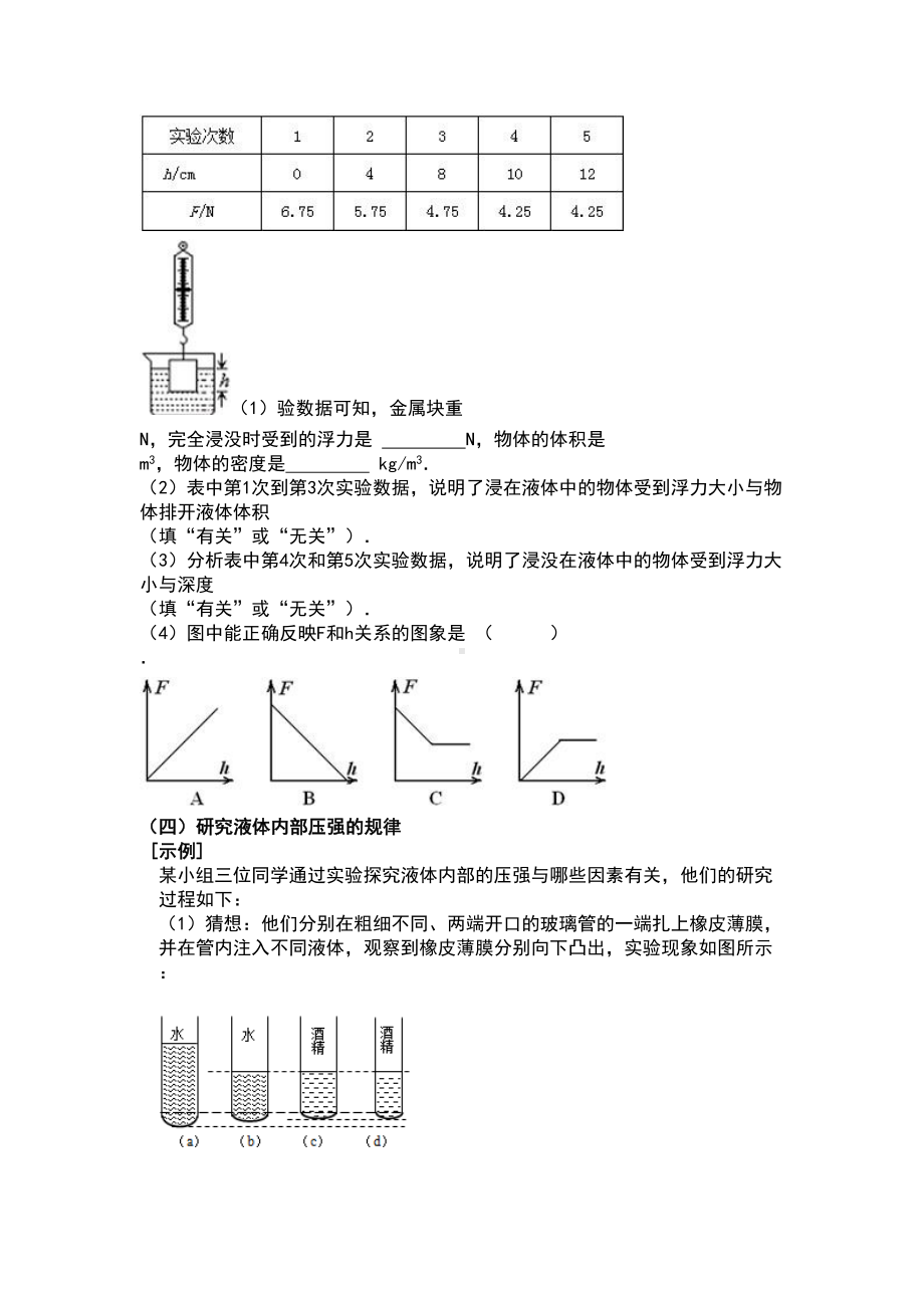 初中物理实验题全部汇总(DOC 31页).doc_第2页