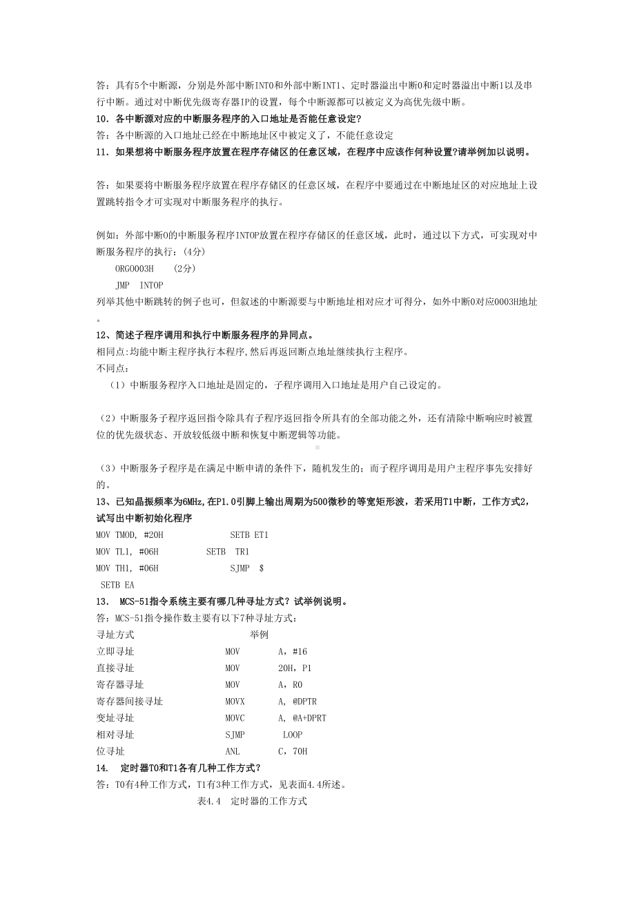 单片机简答-编程复习题汇总(DOC 20页).doc_第2页