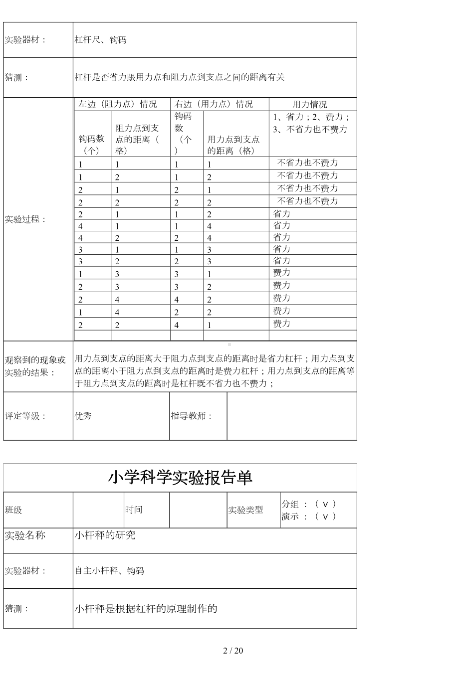 小学科学实验报告单(DOC 20页).doc_第2页