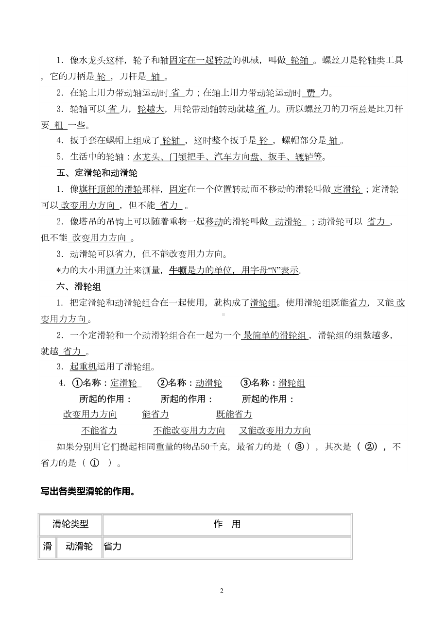 小学六年级科学上册复习资料(最全打印版2019最新)(DOC 12页).doc_第2页