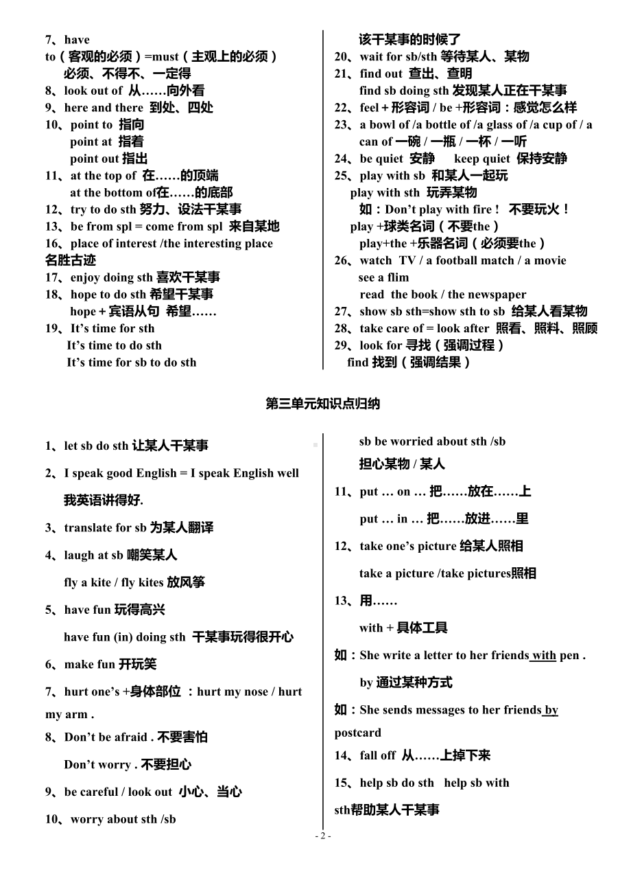 冀教版初一英语下册知识点归纳(DOC 5页).doc_第2页