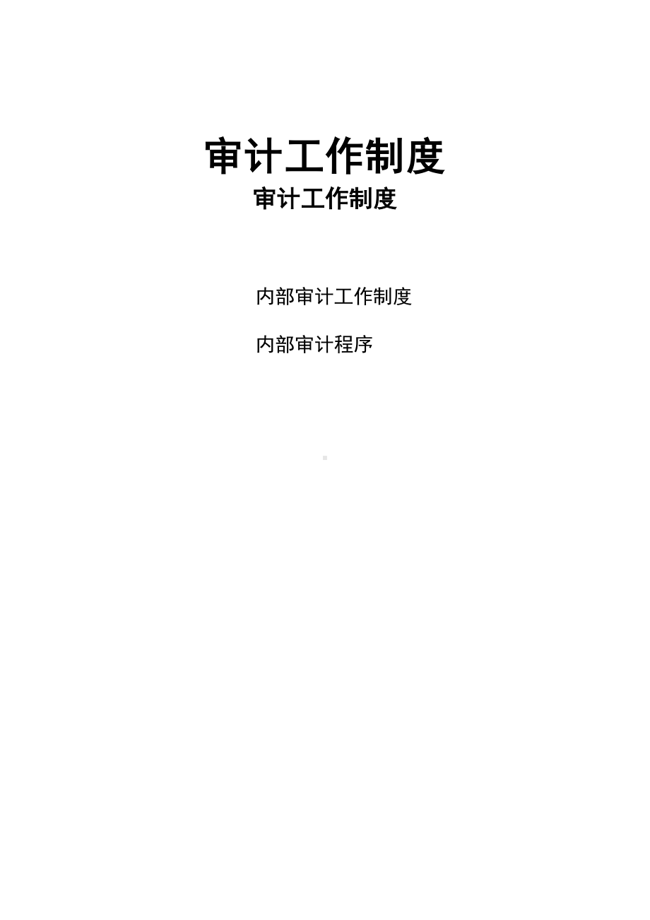 审计工作制度(DOC 13页).doc_第1页