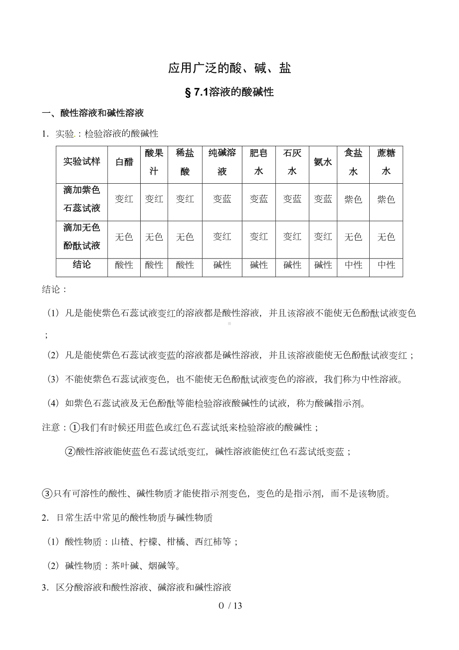 初三化学酸碱盐知识点(最全整理新版)(DOC 11页).doc_第1页