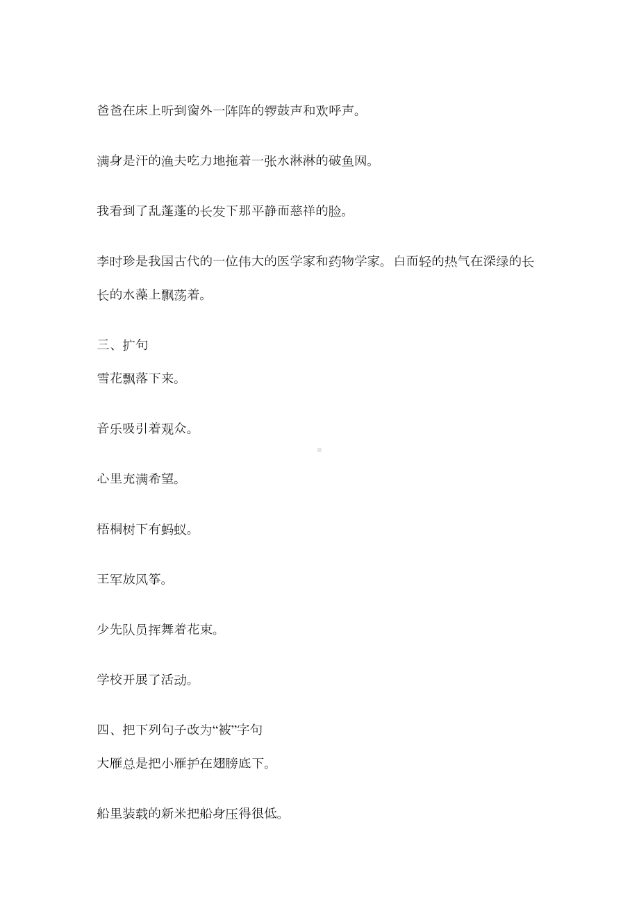 小升初语文总复习(八)-句子专项复习练习题(DOC 6页).docx_第3页