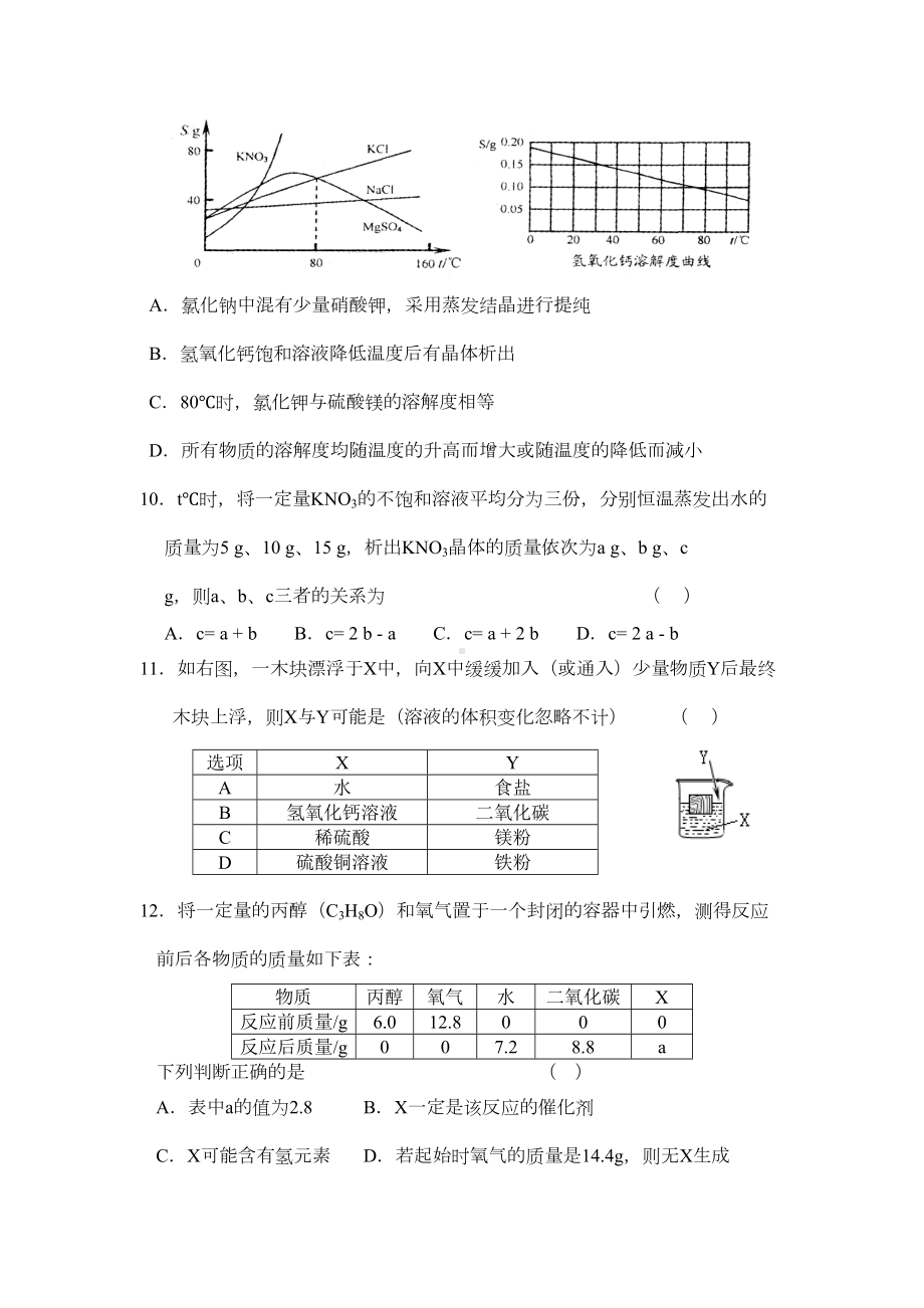 初中化学教师招聘考试试题及参考答案(DOC 8页).doc_第3页