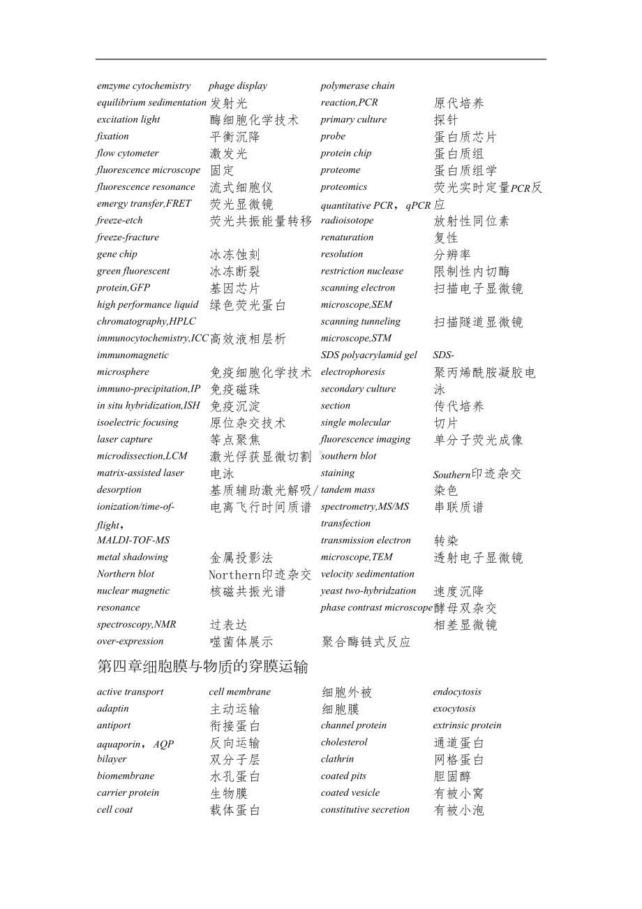 医学细胞生物学英译汉总结剖析(DOC 20页).doc_第2页