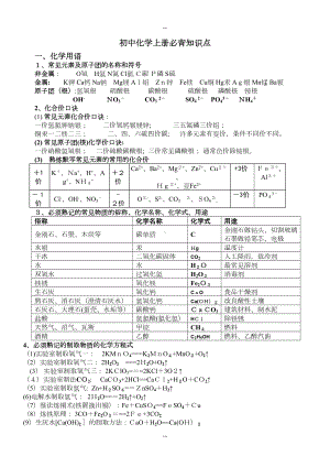 初三化学必背知识点(精华)(DOC 5页).doc