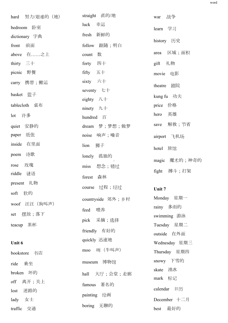 冀教版初中英语单词表(DOC 19页).doc_第3页