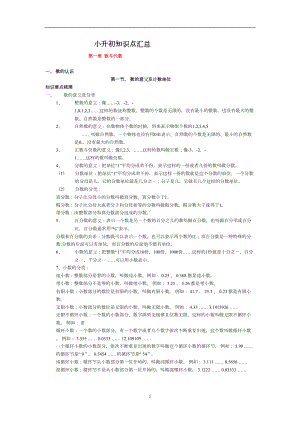 小升初知识点汇总(数学)(DOC 60页).doc