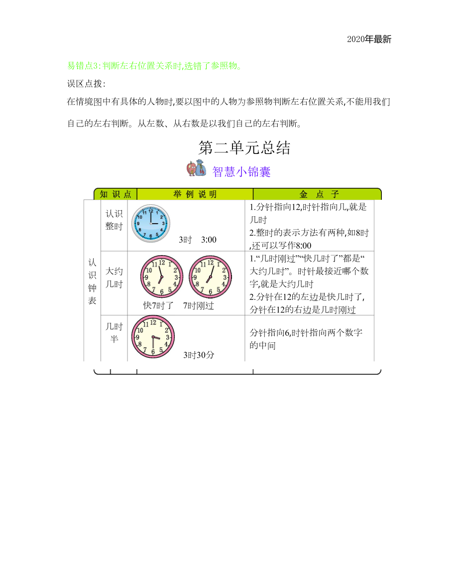 冀教版数学一年级下册本册知识清单知识点归纳总结(DOC 12页).docx_第2页