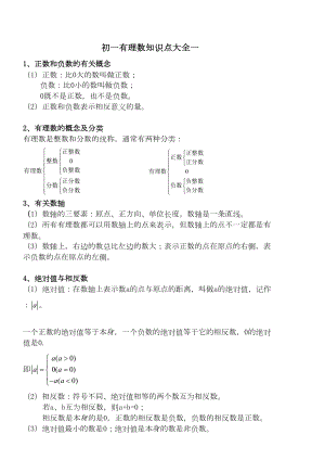 初一有理数知识点大全一(DOC 3页).doc