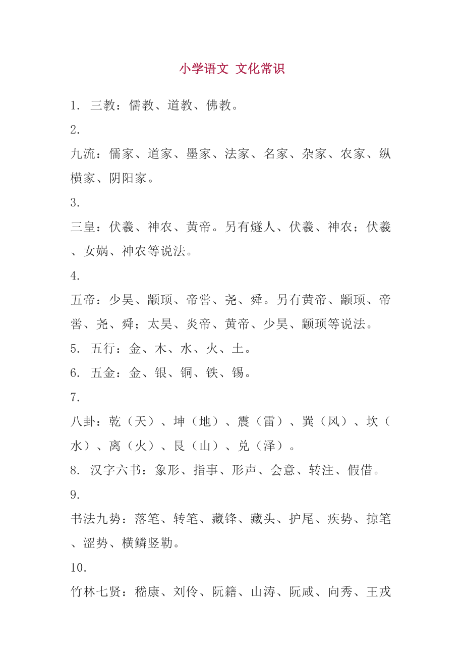 小学文学常识背诵大全(DOC 15页).docx_第1页