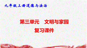 九年级上册道德与法治第三单元 文明与家园 复习课件81张.pptx