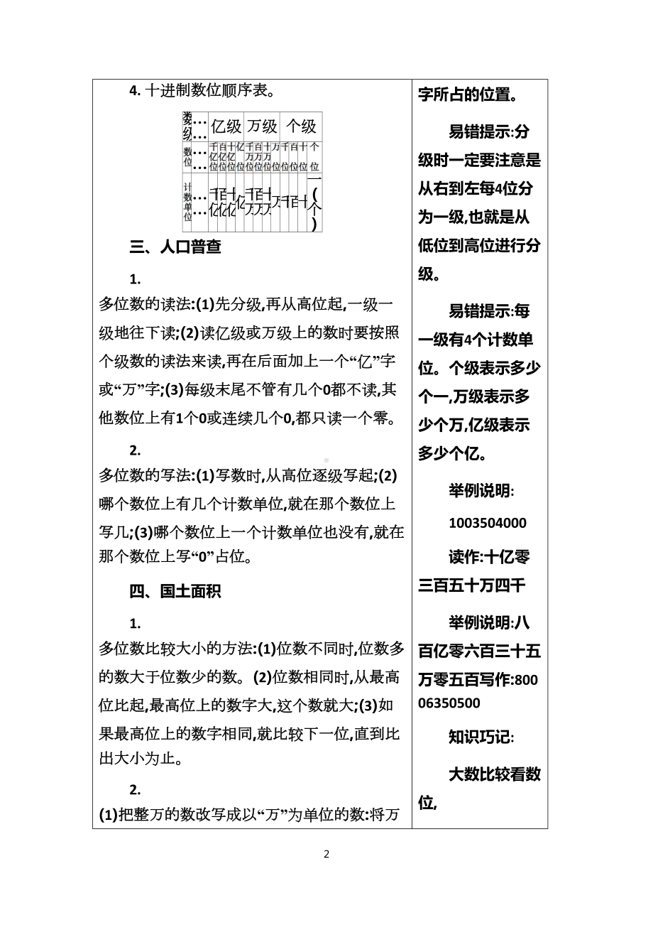 北师大版四年级上册数学-全册知识点清单(DOC 31页).docx_第2页