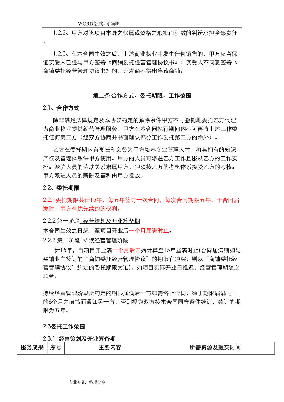 商业委托经营管理合同模板(DOC 12页).doc_第2页