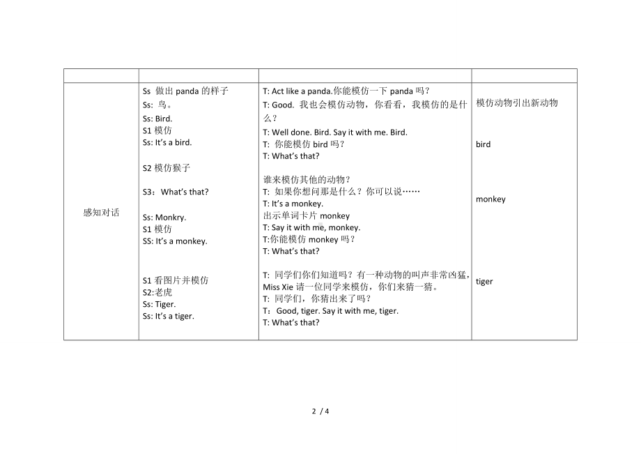 Unit4Weloveanimals(Lesson5)教学设计参考模板范本.doc_第2页