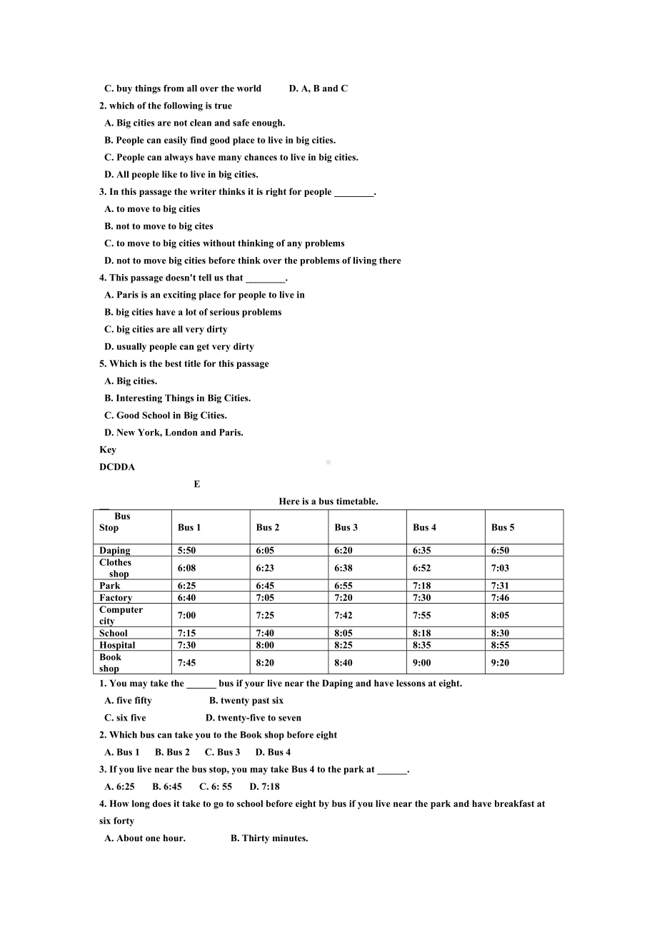 小学六年级英语阅读理解典型习题(含答案)(DOC 17页).docx_第3页