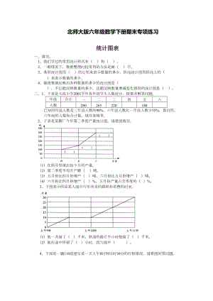 六年级数学下册练习题统计图表北师大版(DOC 8页).doc