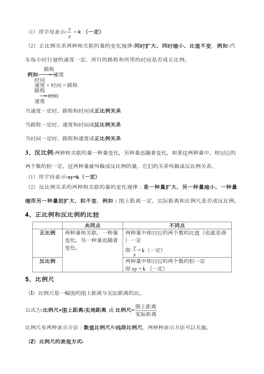 小学六年级比例知识点复习(DOC 6页).docx_第2页