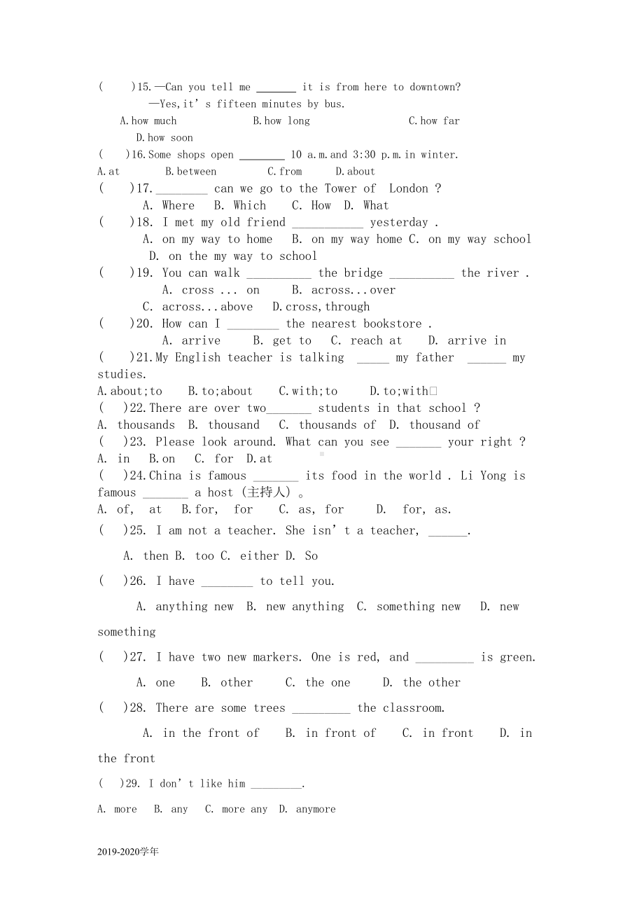 外研版7年级下册Module-6单元练习题(DOC 9页).doc_第2页