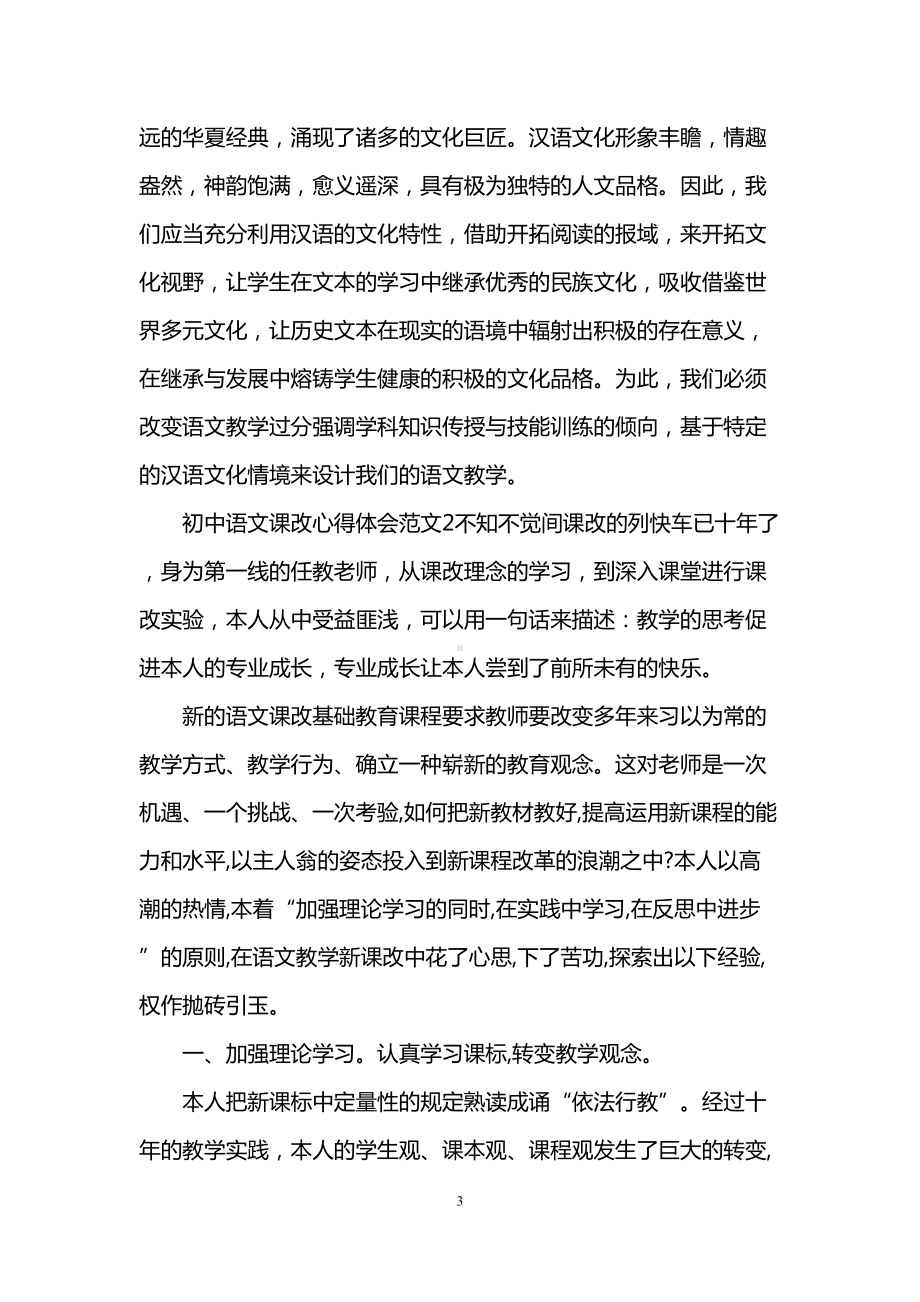 初中语文课改心得体会3篇(DOC 11页).doc_第3页