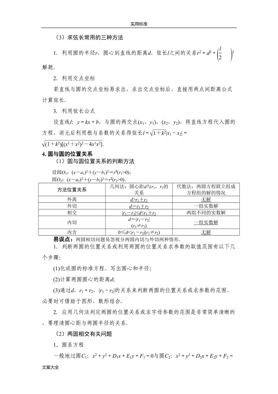 圆地方程知识点的总结和典型例题(DOC 9页).doc_第2页