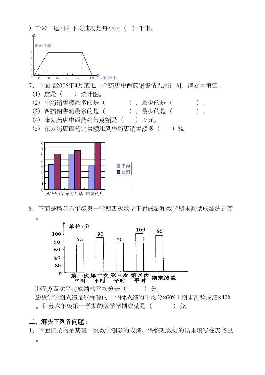 六年级下册数学统计与概率试题(DOC 5页).doc_第2页