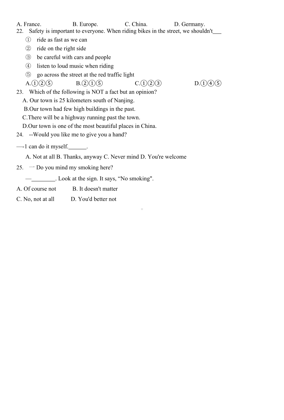 江苏省南京市联合体2022-2023八年级初二下学期期中英语试卷+答案.docx_第2页