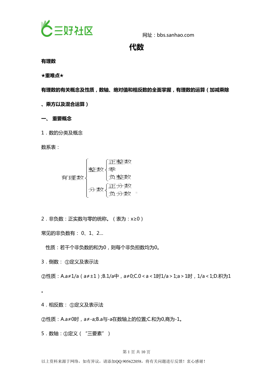 初一数学重难点(DOC 10页).doc_第1页