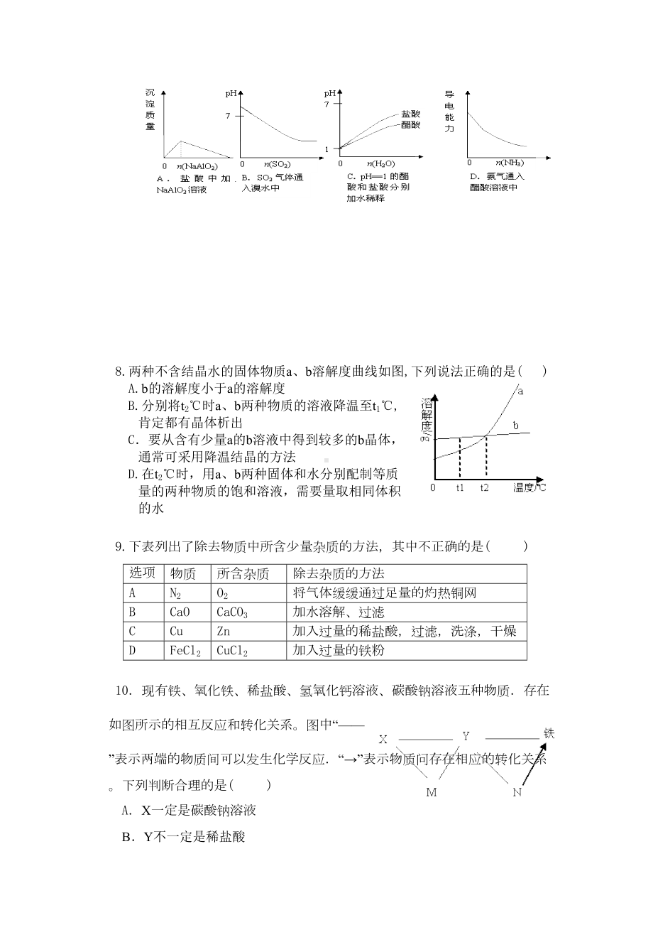 初中化学教师招聘考试试卷(DOC 7页).doc_第2页