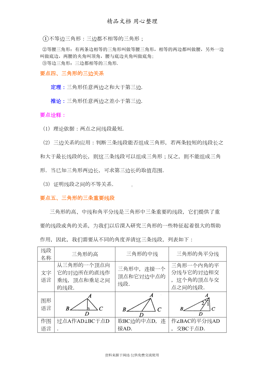 北师大版七年级下册数学[三角形及其性质(提高)知识点整理及重点题型梳理](DOC 9页).doc_第3页