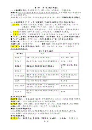 初级经济师人力资源专业知识点整理(DOC 30页).doc