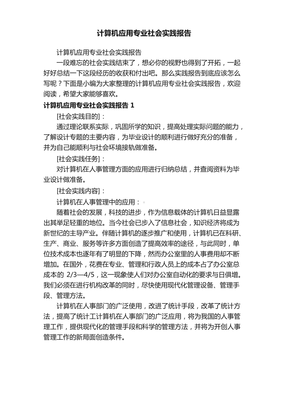 计算机应用专业社会实践报告.docx_第1页