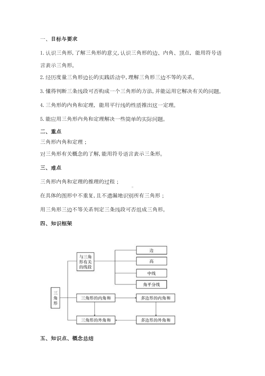 初一数学《三角形》知识点(DOC 5页).doc_第1页