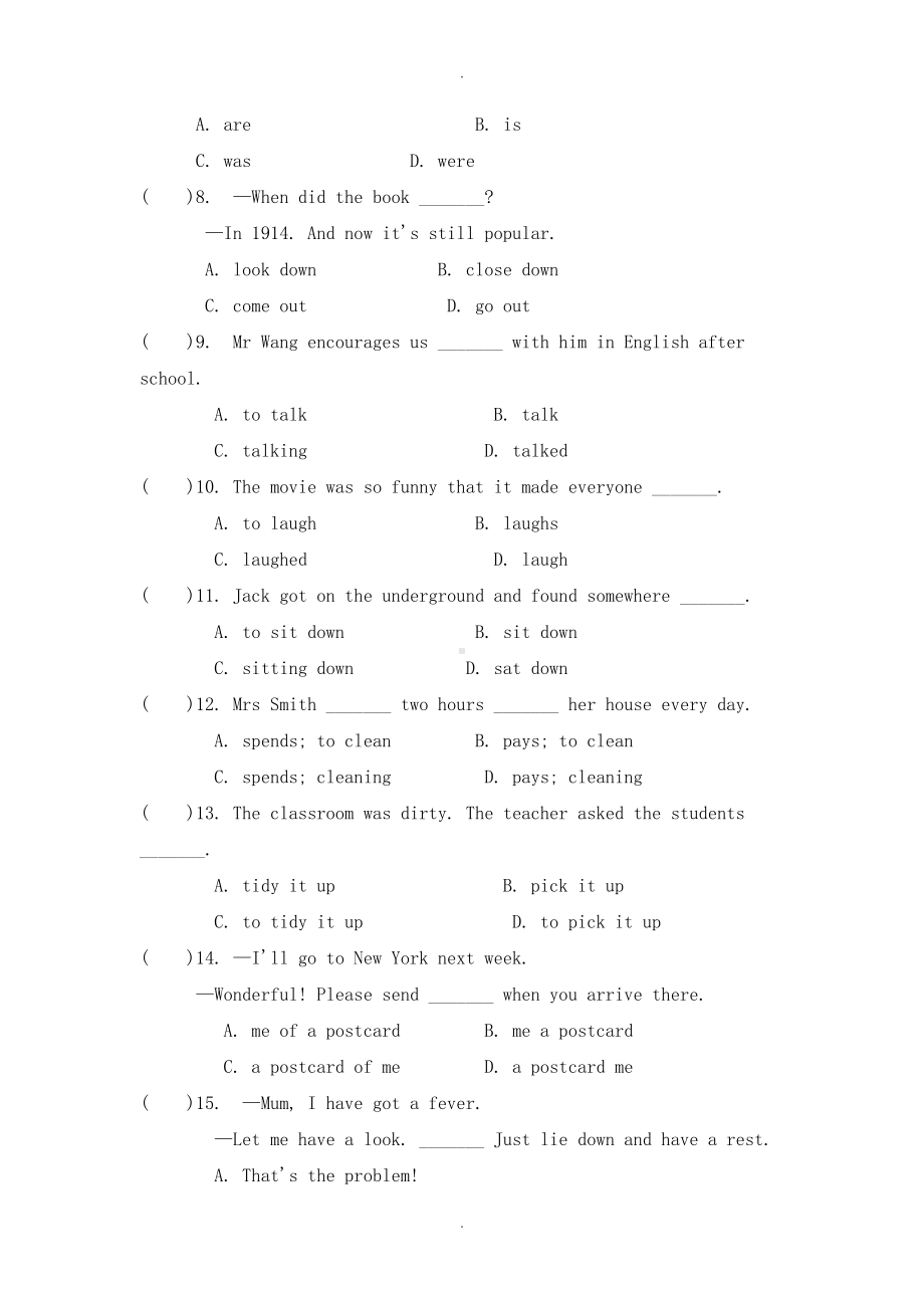 外研版八年级英语下册Module6Hobbies练习题(DOC 12页).doc_第2页