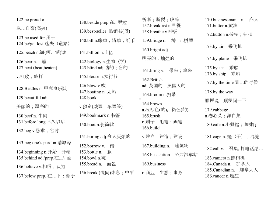 初中英语单词汇总-阅读高频词汇(DOC 17页).doc_第3页