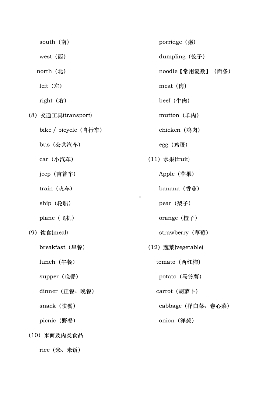 初中英语单词分类大全(打印版)(DOC 22页).docx_第2页