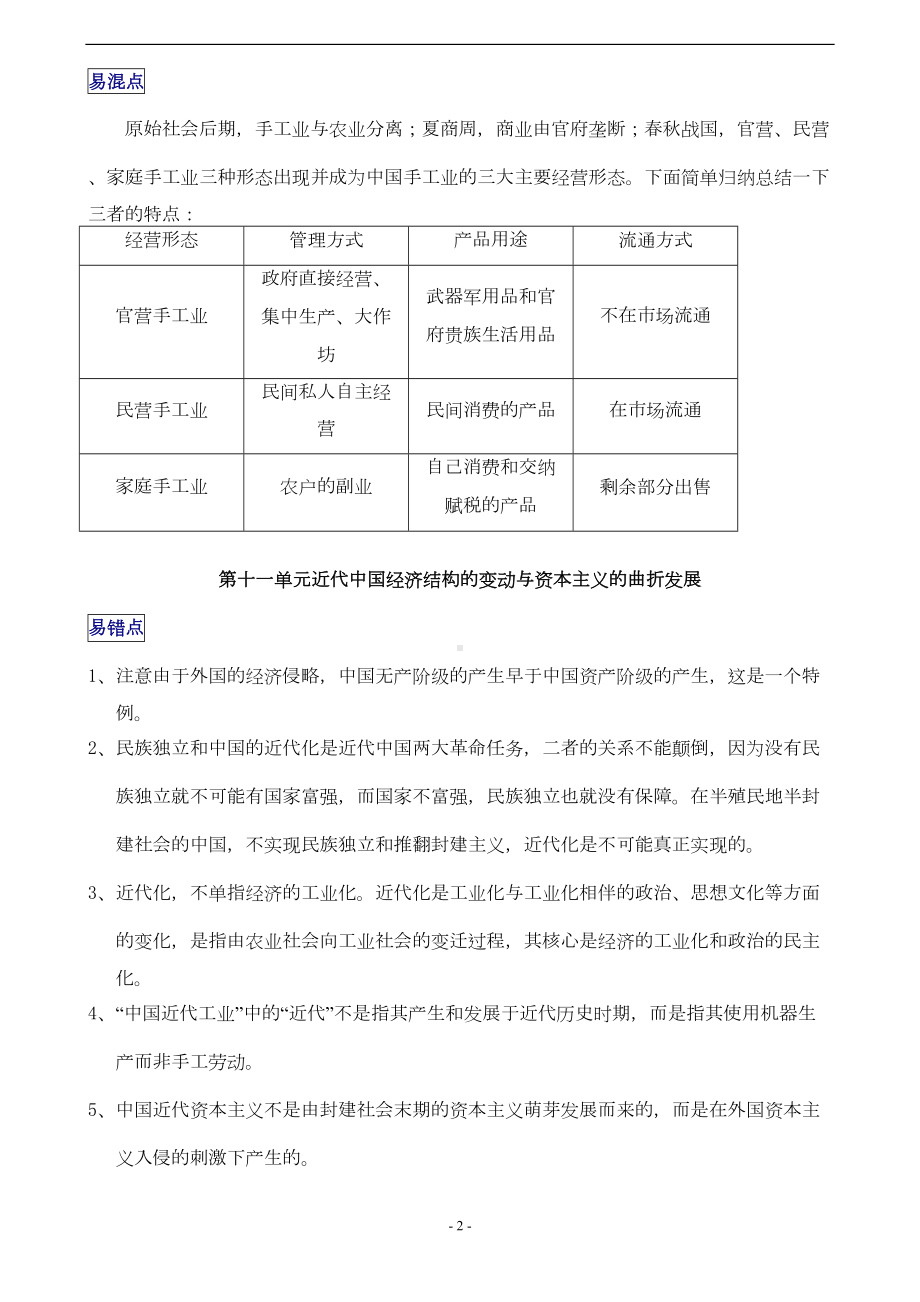 历史必修2易错易混知识点(DOC 5页).doc_第2页