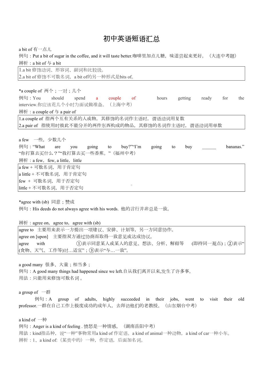 初中英语短语汇总-(DOC 35页).doc_第1页