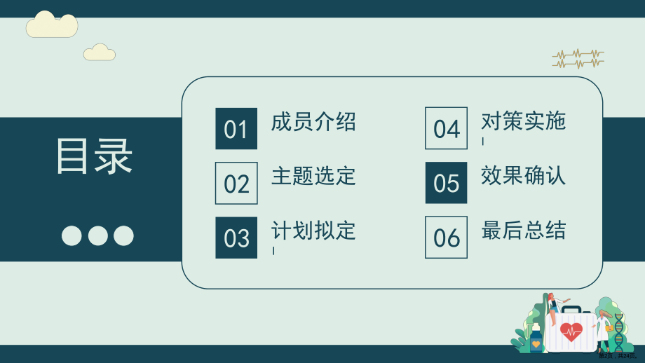 医疗一等品管圈简约工作汇报动态PPT模板.ppt_第2页